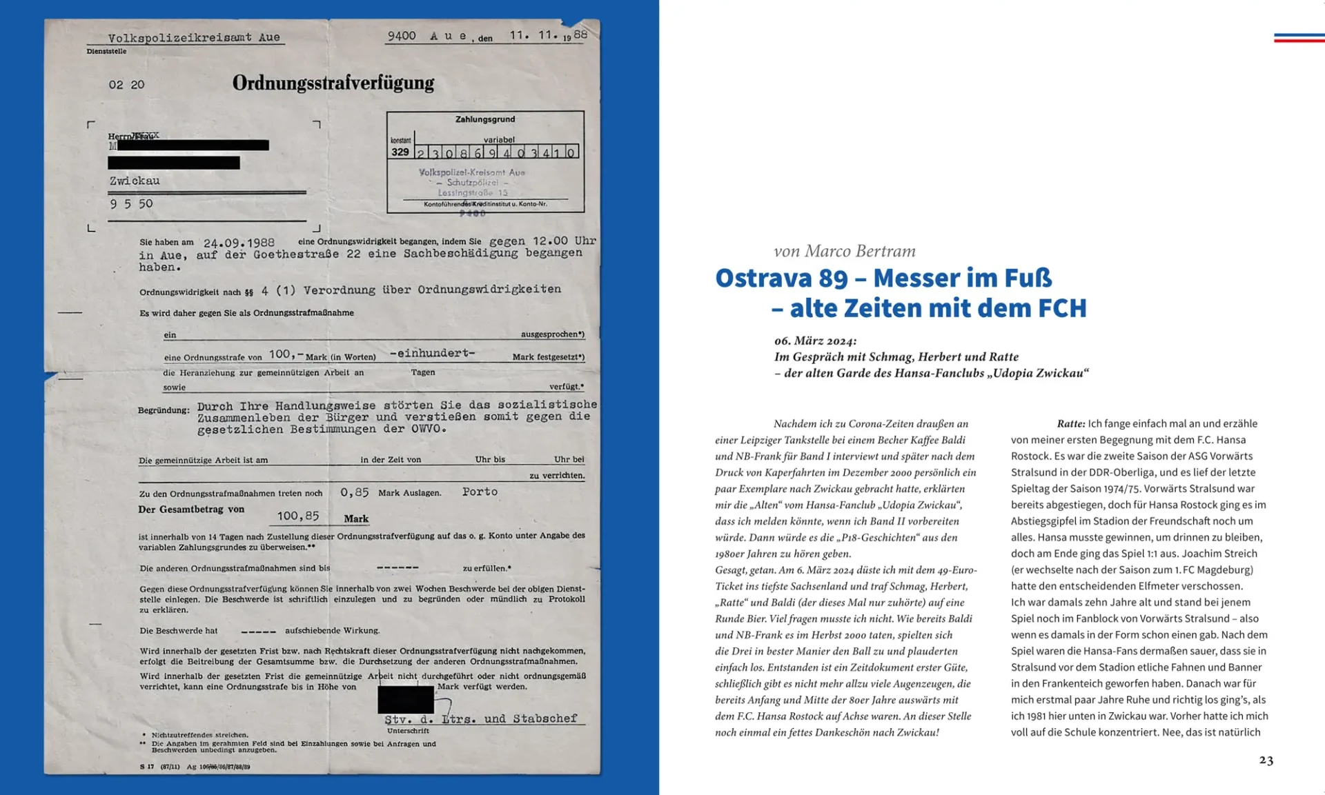 Marco Bertram Kaperfahrten II – 65 Grad Kurs Ost-Nordost Kostprobe Ostrava 1989